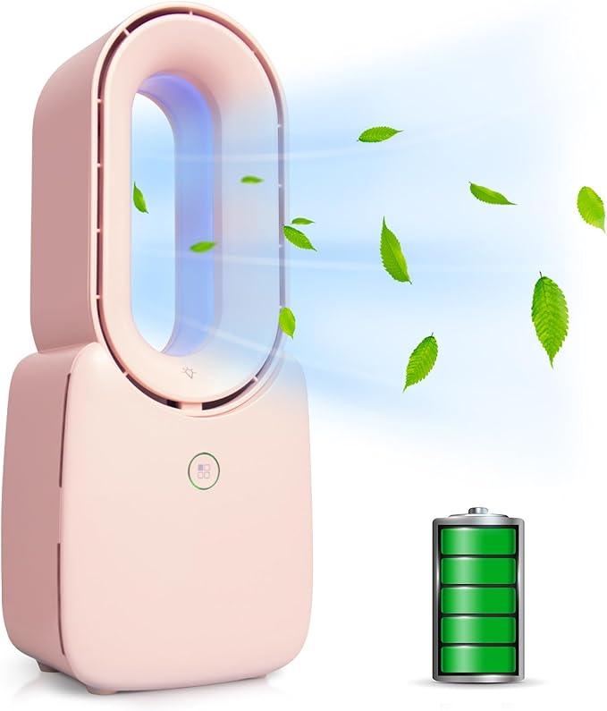 BF001-Flügelloser Ventilator mit 5-farbigem dekorativem LED-Licht