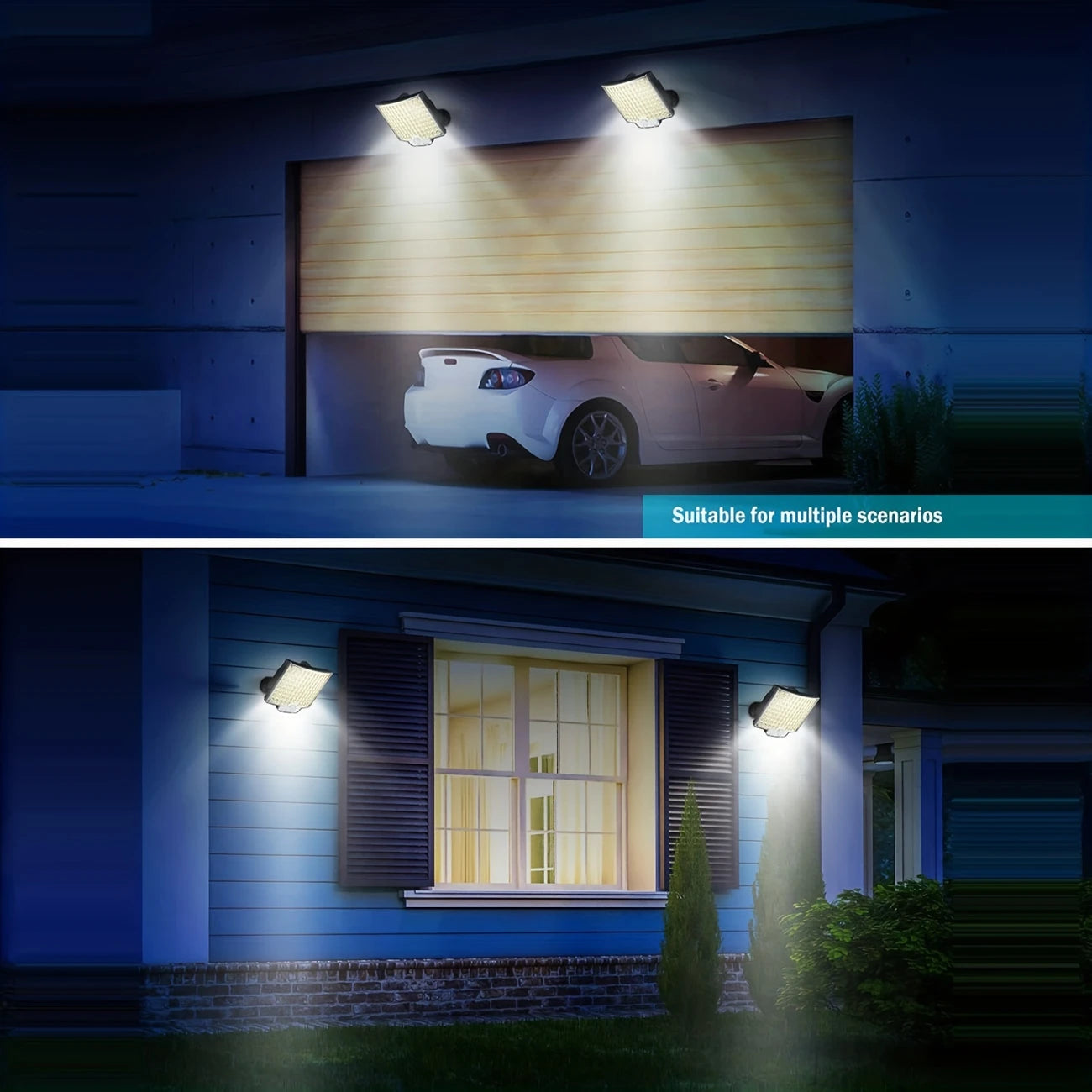 120° Solar Wall Light – Wide LED Coverage