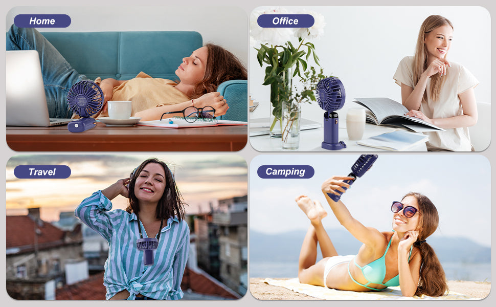Mini Handheld Fan + LED – All-in-One Cooling