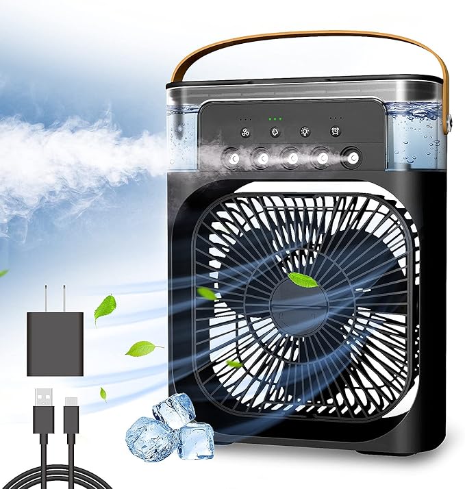 Portable Air Cooler + Humidifier – 2-in-1 Relief