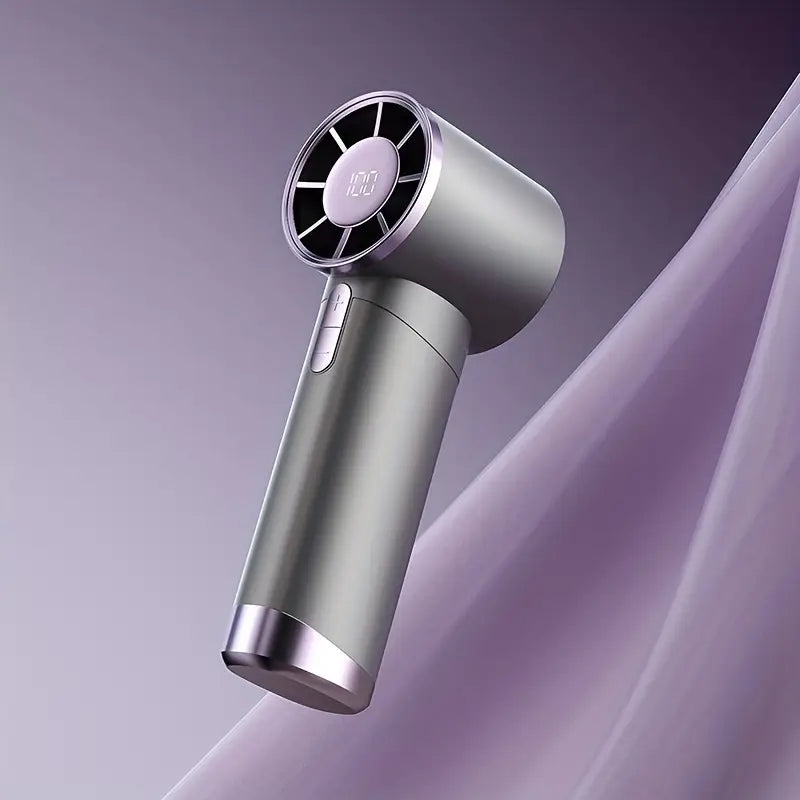 Turbo Handheld Fan – 100 Speeds & Rechargeable