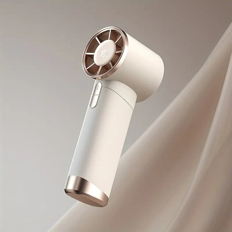 Turbo Handheld Fan – 100 Speeds & Rechargeable