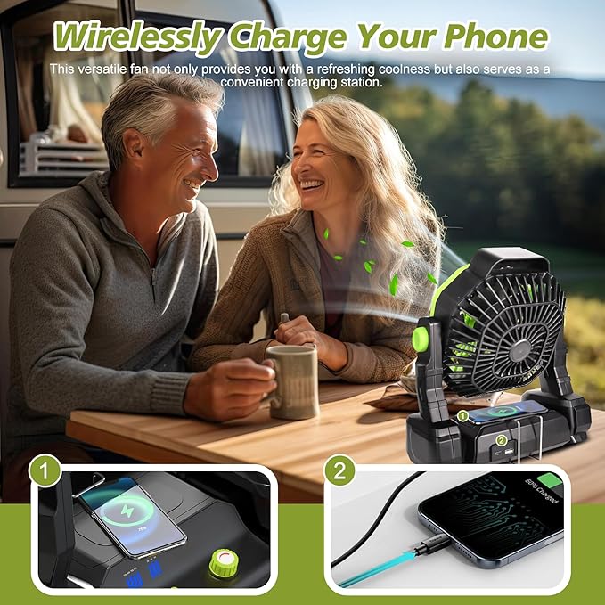 Upgraded Portable Rechargeable USB Camping Fan