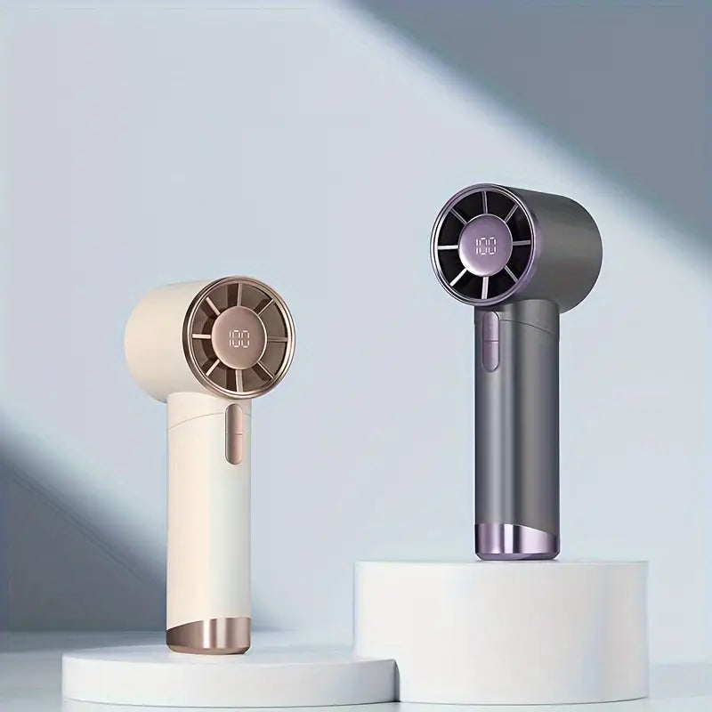 Turbo Handheld Fan – 100 Speeds & Rechargeable