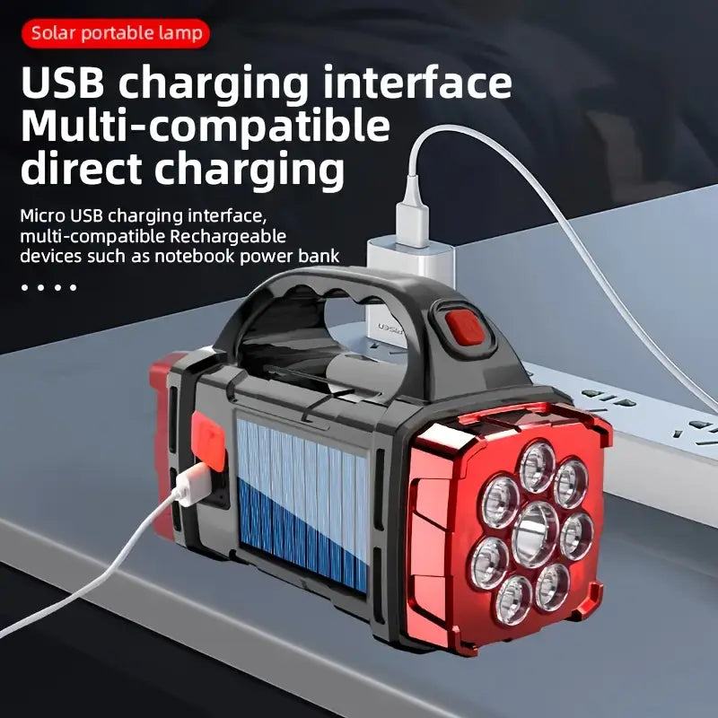 Solar Camping Lantern – LED + USB Power Bank