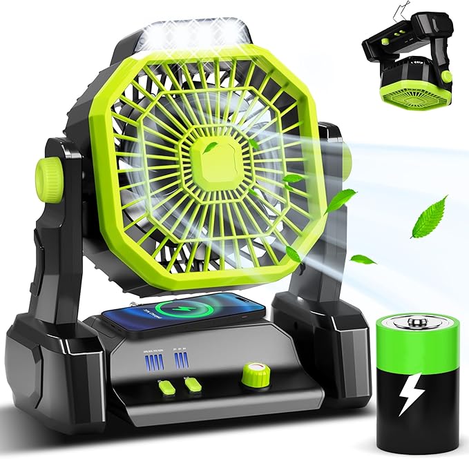Upgraded Portable Rechargeable USB Camping Fan