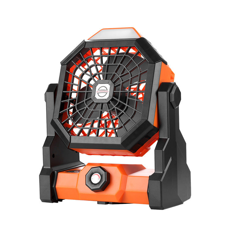 Portable Battery Operated Fan with LED Lantern