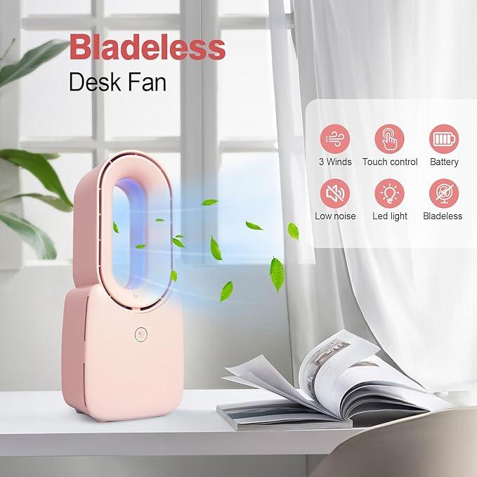 BF001-Flügelloser Ventilator mit 5-farbigem dekorativem LED-Licht