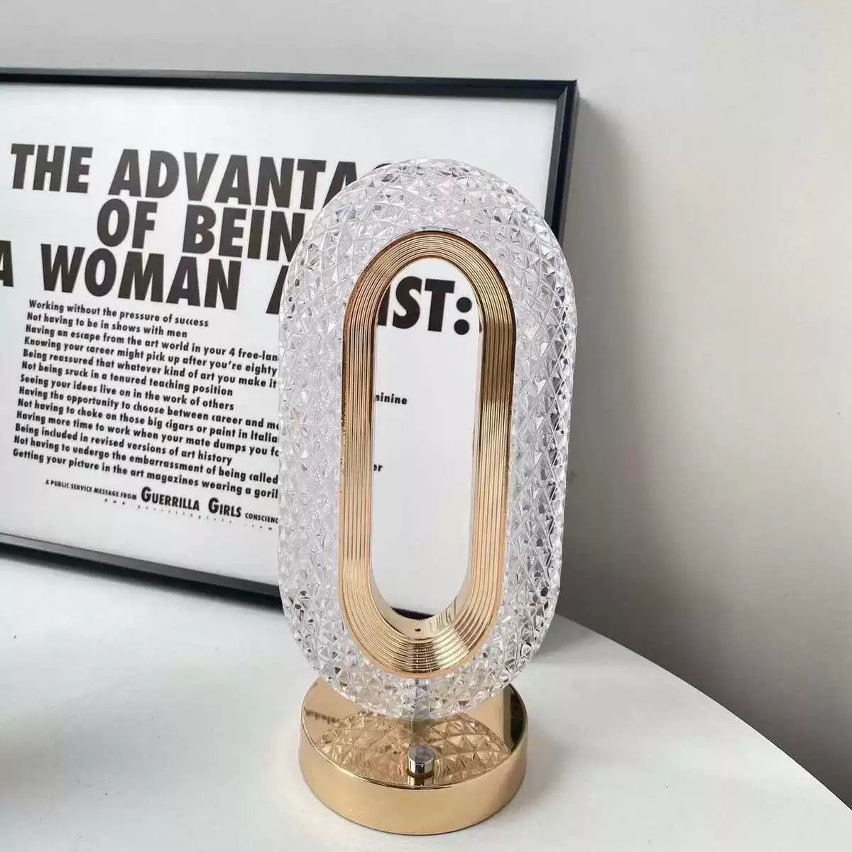 Crystal USB charging table lamp bedroom bedside night light decorative atmosphere table lamp