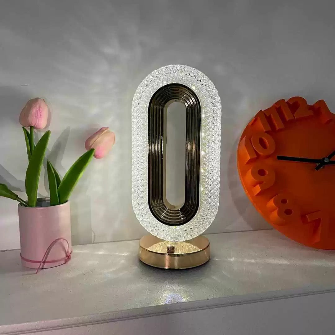 Crystal USB charging table lamp bedroom bedside night light decorative atmosphere table lamp