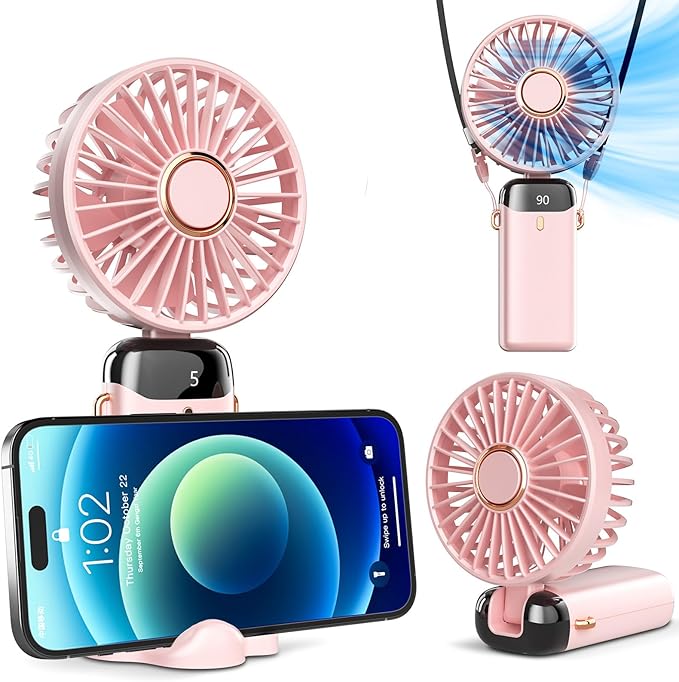 Mini Handheld Fan + LED – All-in-One Cooling