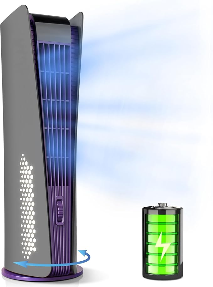 TF01, flügelloser Turmventilator, 10000 mAh Batteriebetrieben