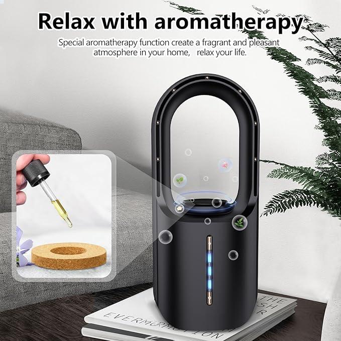 S07 Batteriebetriebener Ventilator, tragbarer wiederaufladbarer Ventilator 11,8 Zoll leiser USB-Ventilator