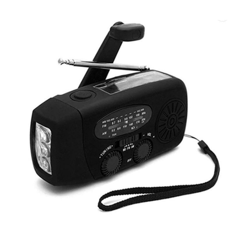 Solar Emergency Radio – Crank + Power Bank