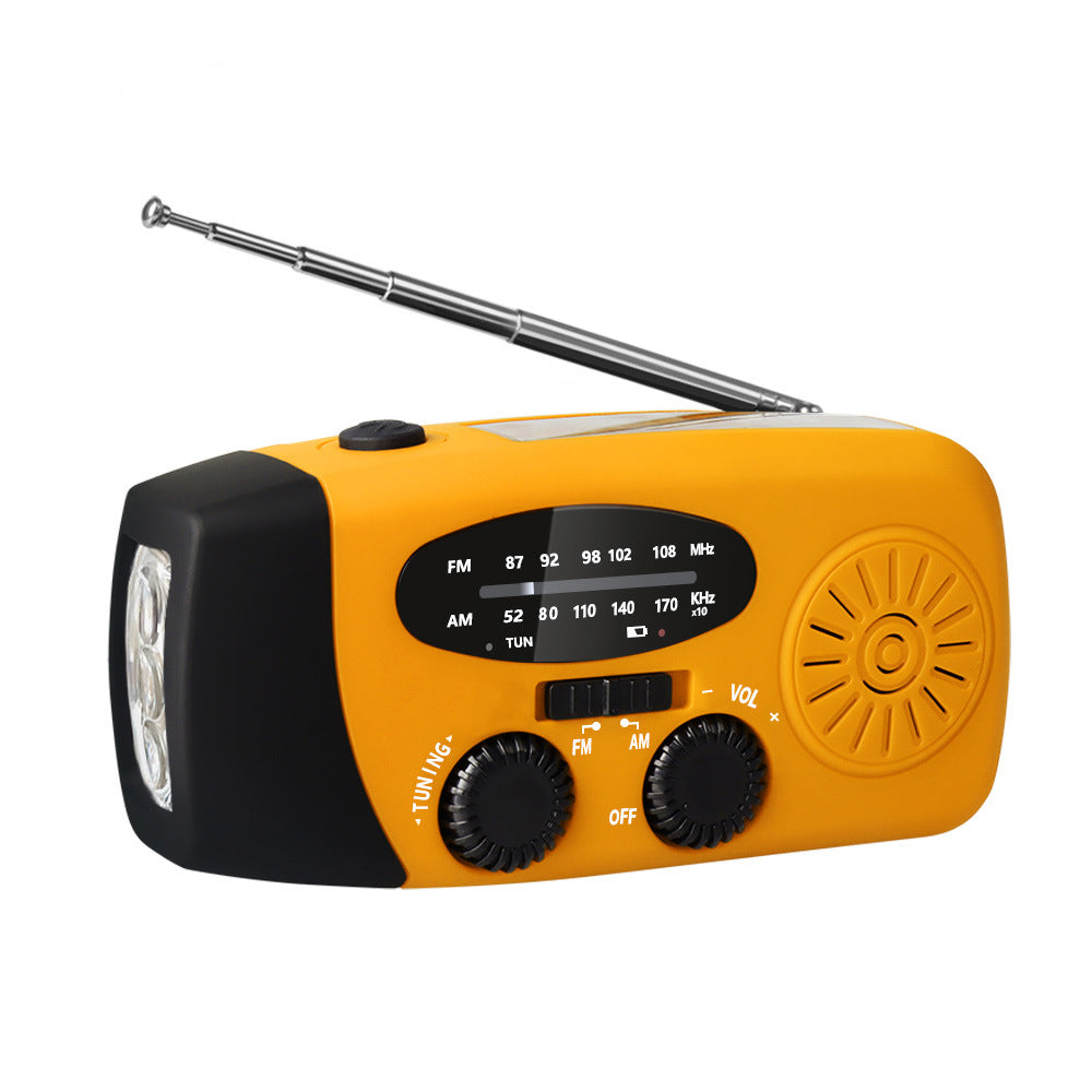 Solar Emergency Radio – Crank + Power Bank