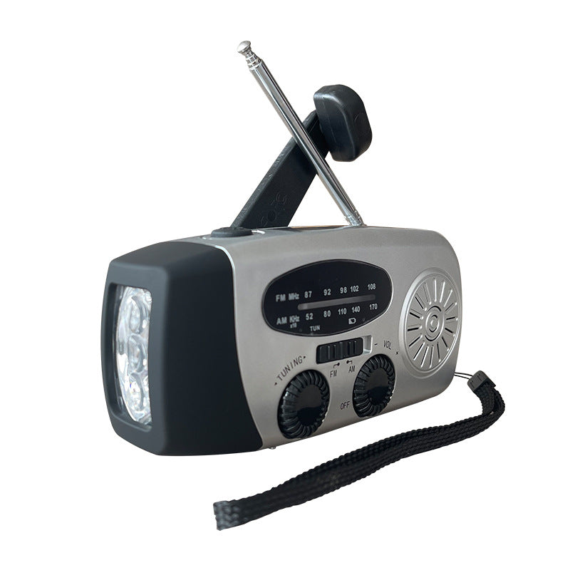 Solar Emergency Radio – Crank + Power Bank
