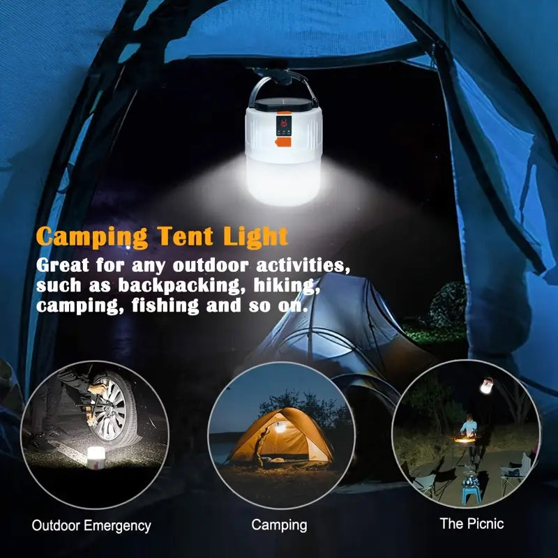 Rechargeable Solar Tent Light with Power Bank – Portable Camping Lantern | CONBOLA