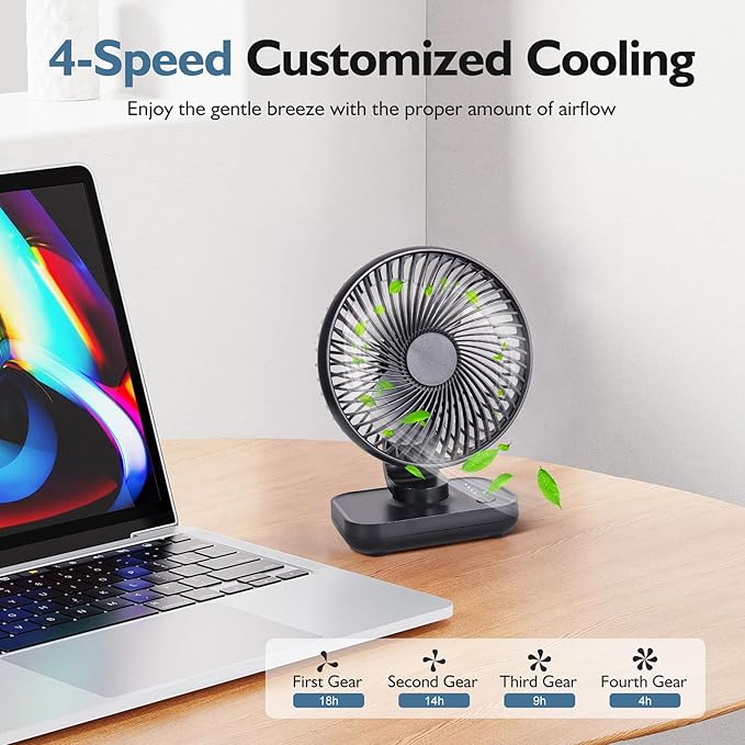Compact Air Circulator – Quiet Table Fan for All Seasons
