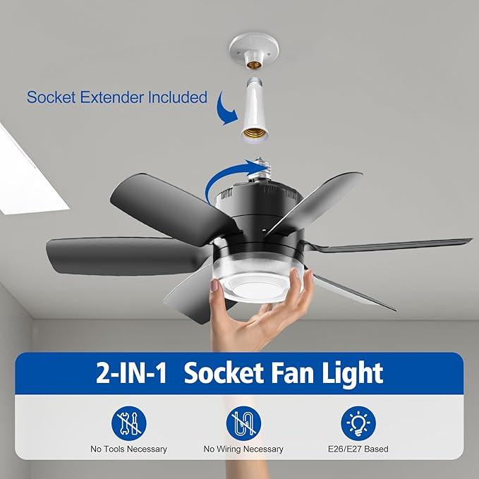 Ceiling Fan with Light + Remote – Easy Install Cool
