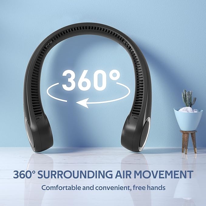 Bladeless Neck Fan – 360° Wearable Cooling
