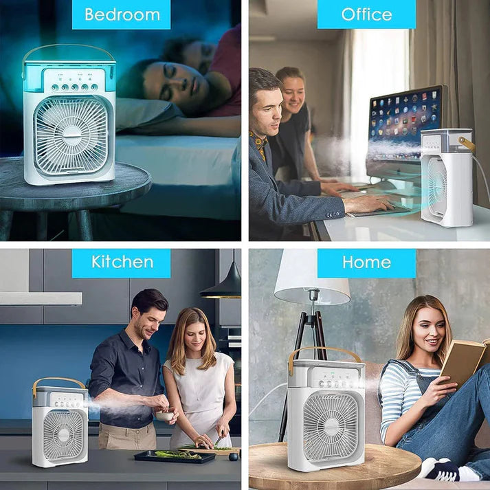 Portable Air Cooler + Humidifier – 2-in-1 Relief