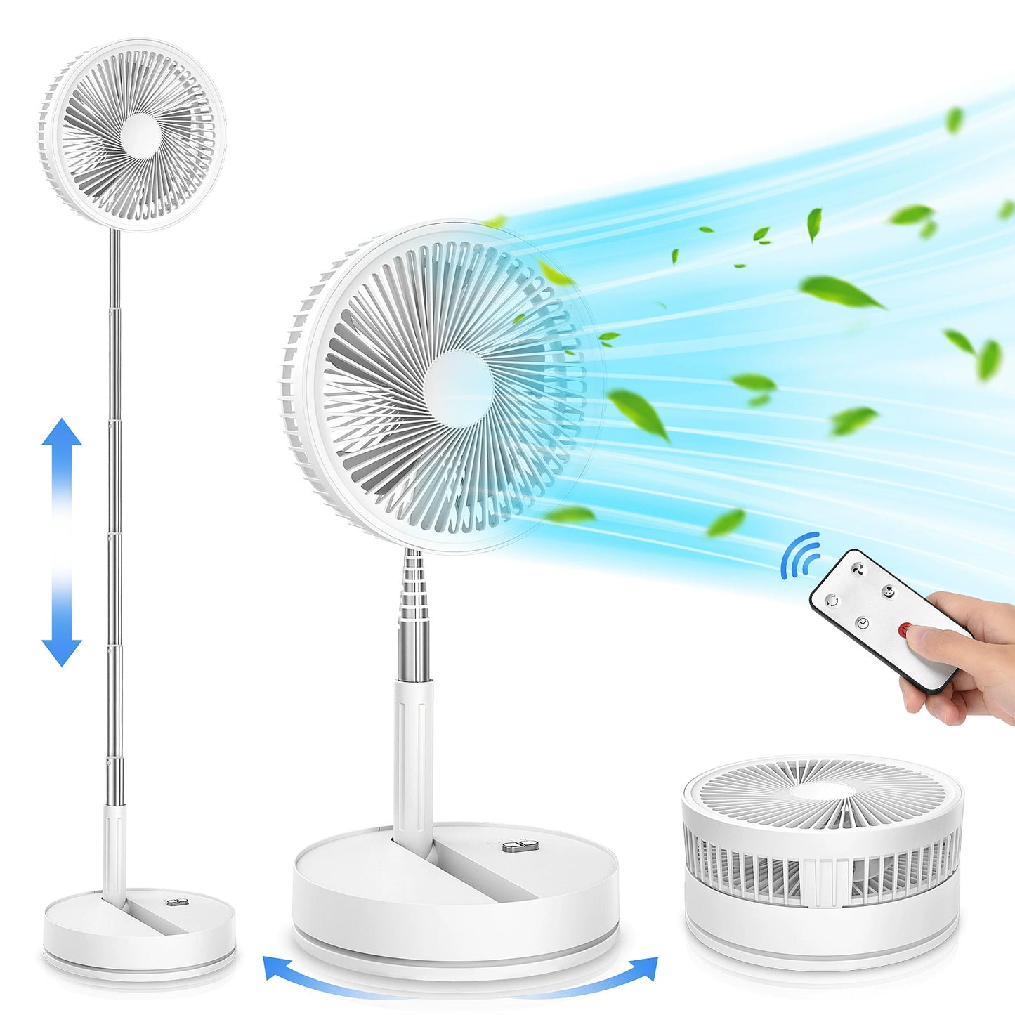 Foldable Fan – USB-C + Remote Control