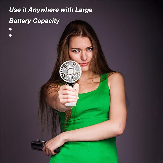 Mini Handheld Fan + LED – All-in-One Cooling