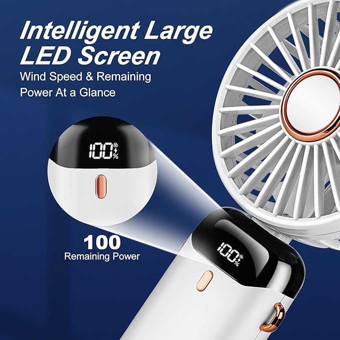 Mini Handheld Fan + LED – All-in-One Cooling