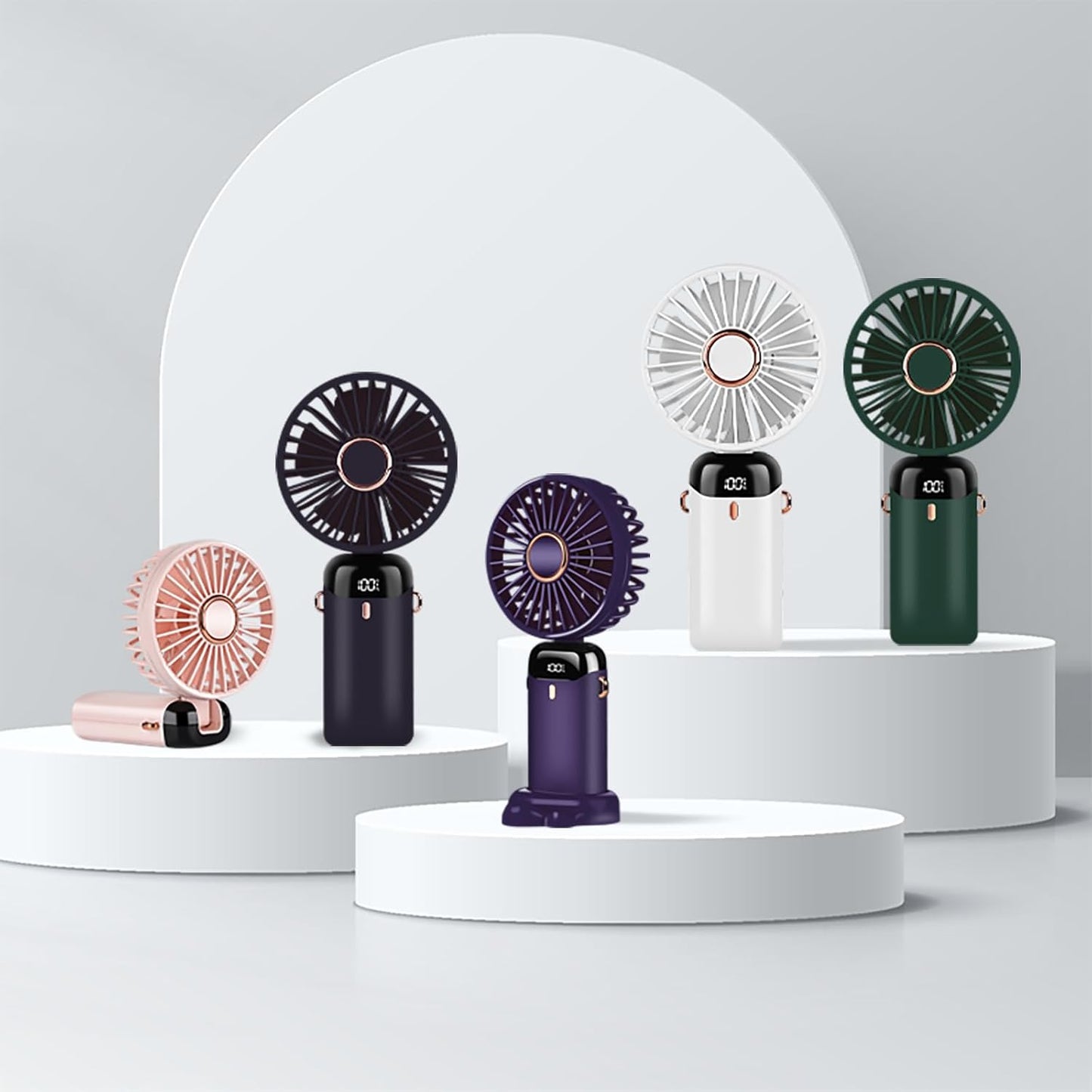 Mini Handheld Fan + LED – All-in-One Cooling
