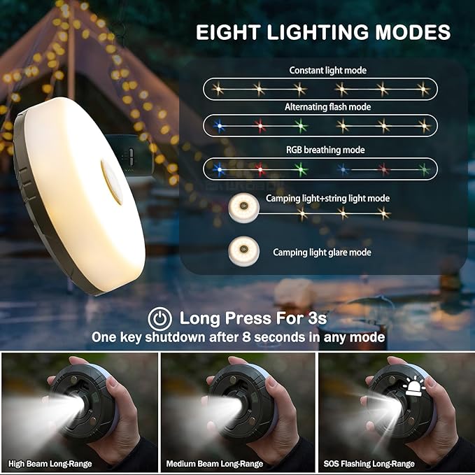 4-in-1 Outdoor Camping Lantern – Light, Power, SOS & Portability by CONBOLA