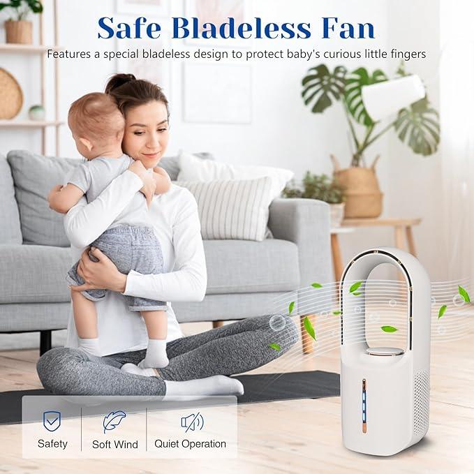 S07 Batteriebetriebener Ventilator, tragbarer wiederaufladbarer Ventilator 11,8 Zoll leiser USB-Ventilator