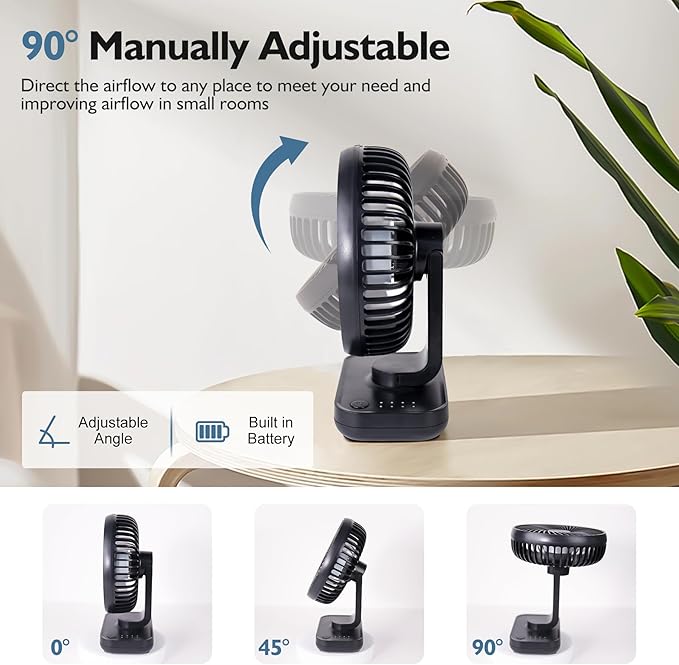 Compact Air Circulator – Quiet Table Fan for All Seasons