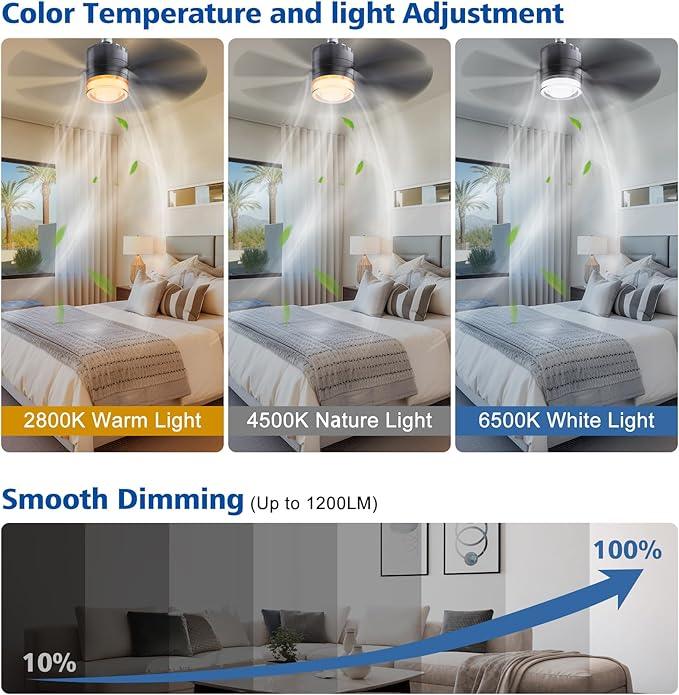 Ceiling Fan with Light + Remote – Easy Install Cool