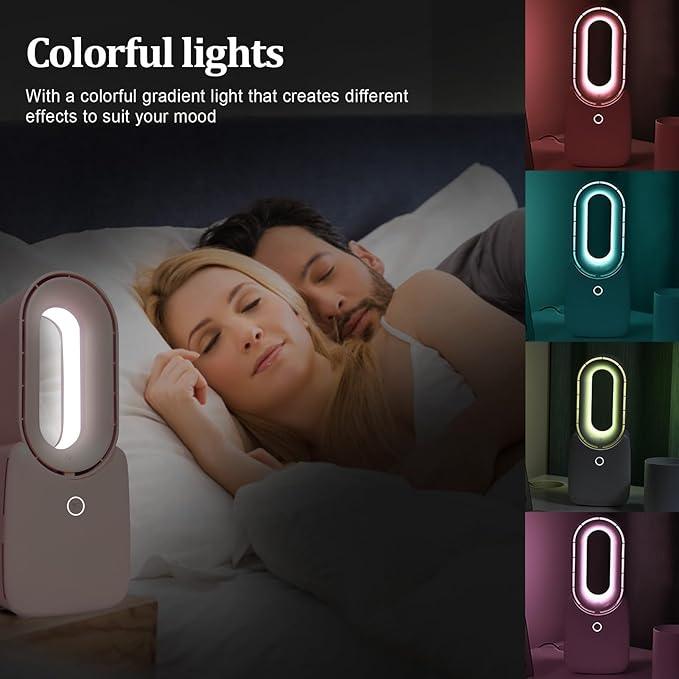 BF001-Flügelloser Ventilator mit 5-farbigem dekorativem LED-Licht