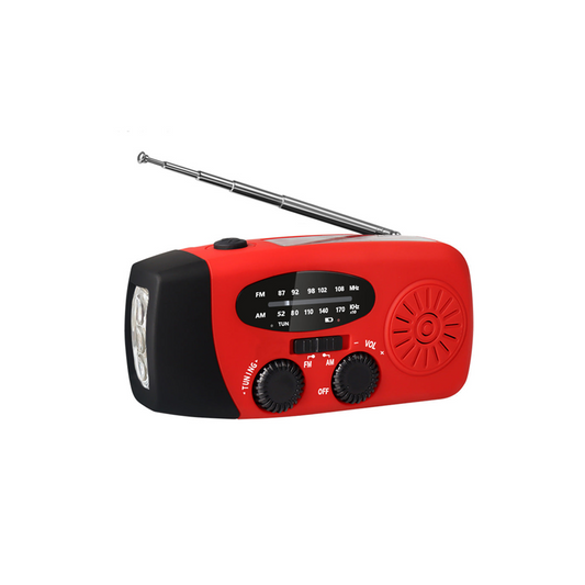 Solar Emergency Radio – Crank + Power Bank