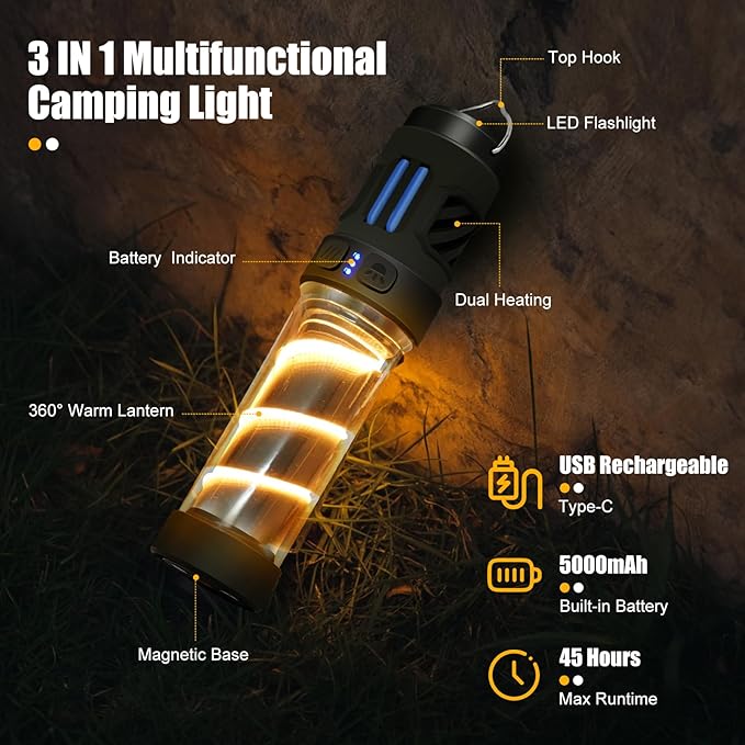 CONBOLA 3-in-1 Camping Lamp