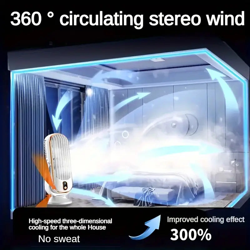 Desktop Fan – Dual Motor & Long Battery Life