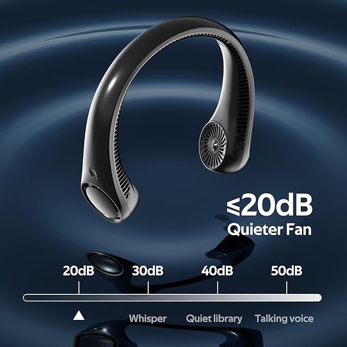 Bladeless Neck Fan – 360° Wearable Cooling