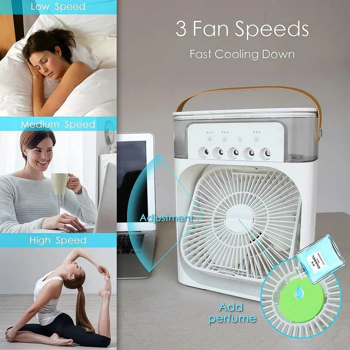 Portable Air Cooler + Humidifier – 2-in-1 Relief