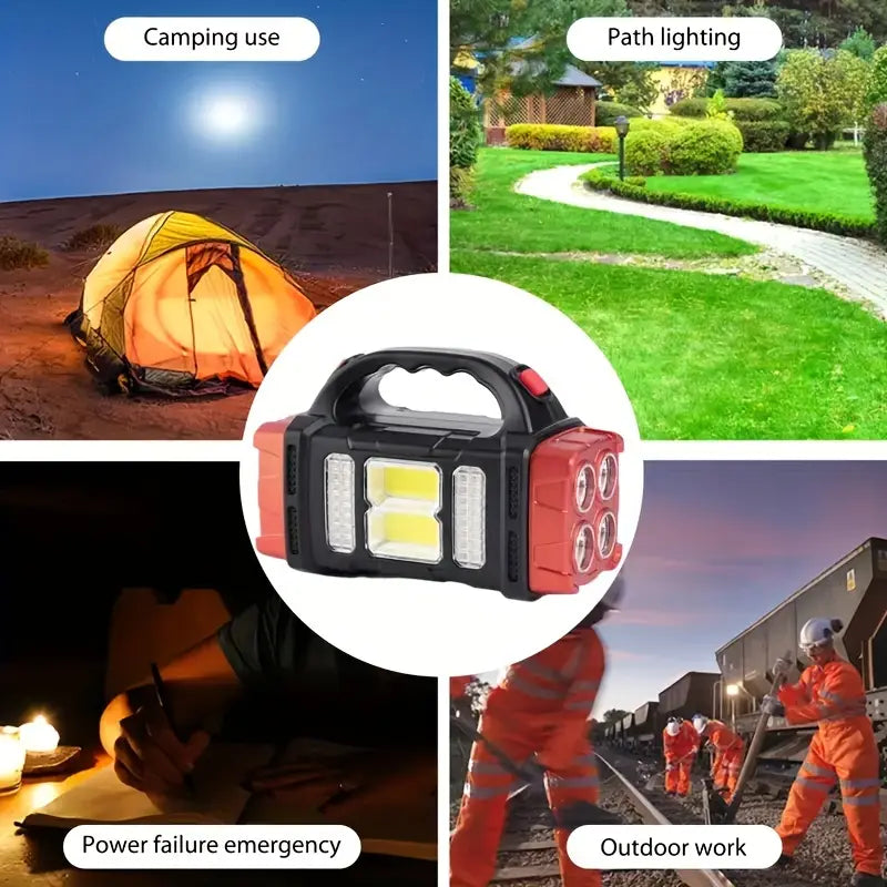 Solar Camping Lantern – LED + USB Power Bank