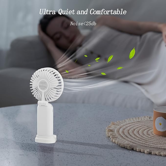 Mini Handheld Fan + LED – All-in-One Cooling