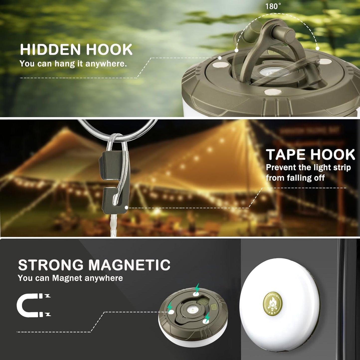 4-in-1 Outdoor Camping Lantern – Light, Power, SOS & Portability by CONBOLA