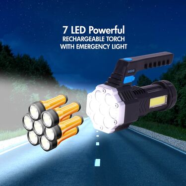 7-LED Torch – Rechargeable with Emergency Light