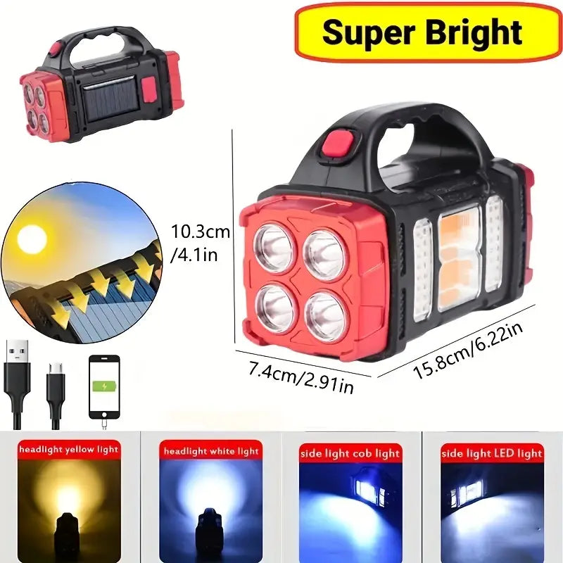 Solar Camping Lantern – LED + USB Power Bank