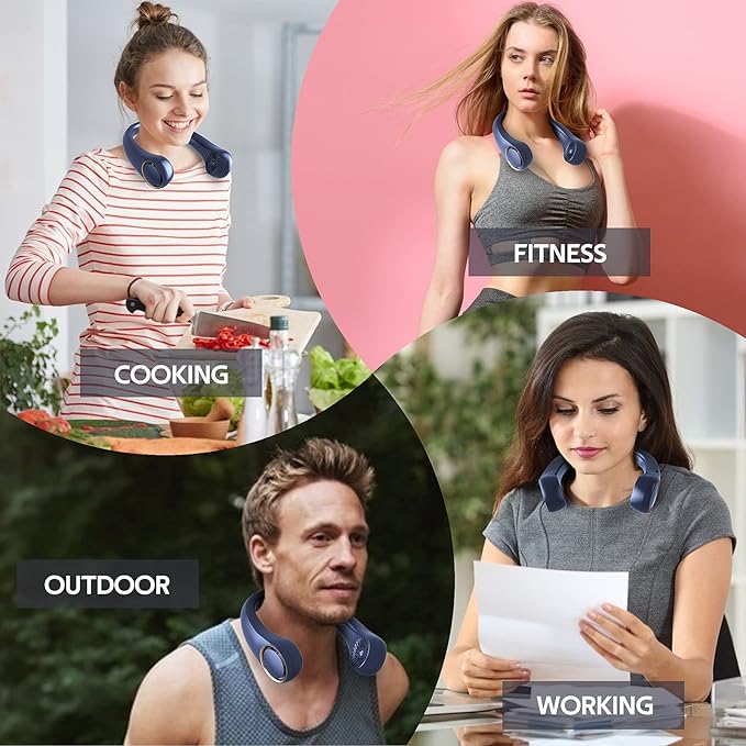 Bladeless Neck Fan – 360° Wearable Cooling