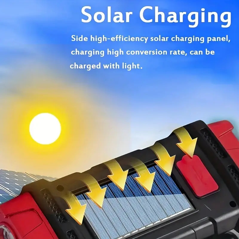 Solar Camping Lantern – LED + USB Power Bank
