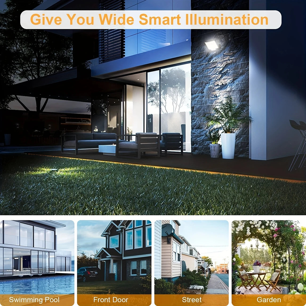 120° Solar Wall Light – Wide LED Coverage