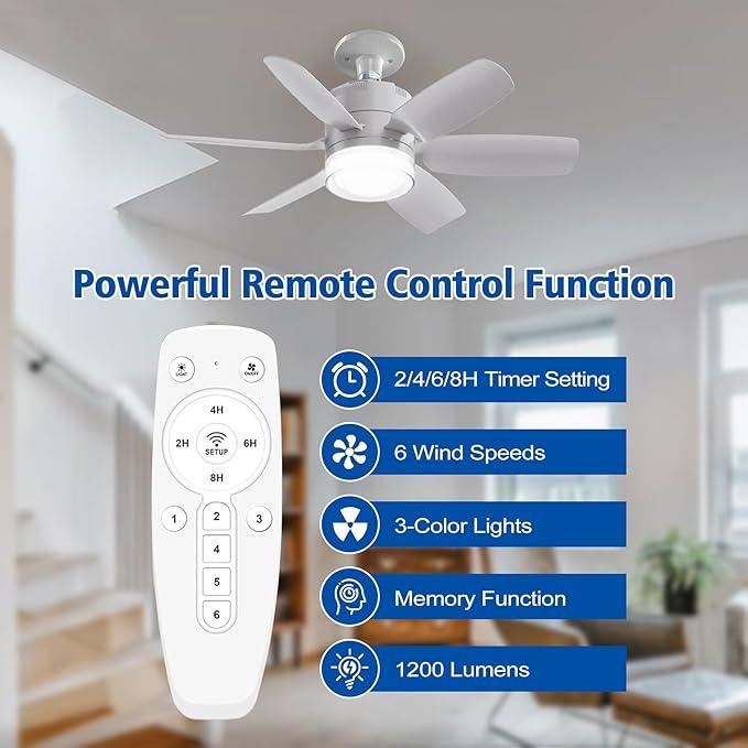 Ceiling Fan with Light + Remote – Easy Install Cool