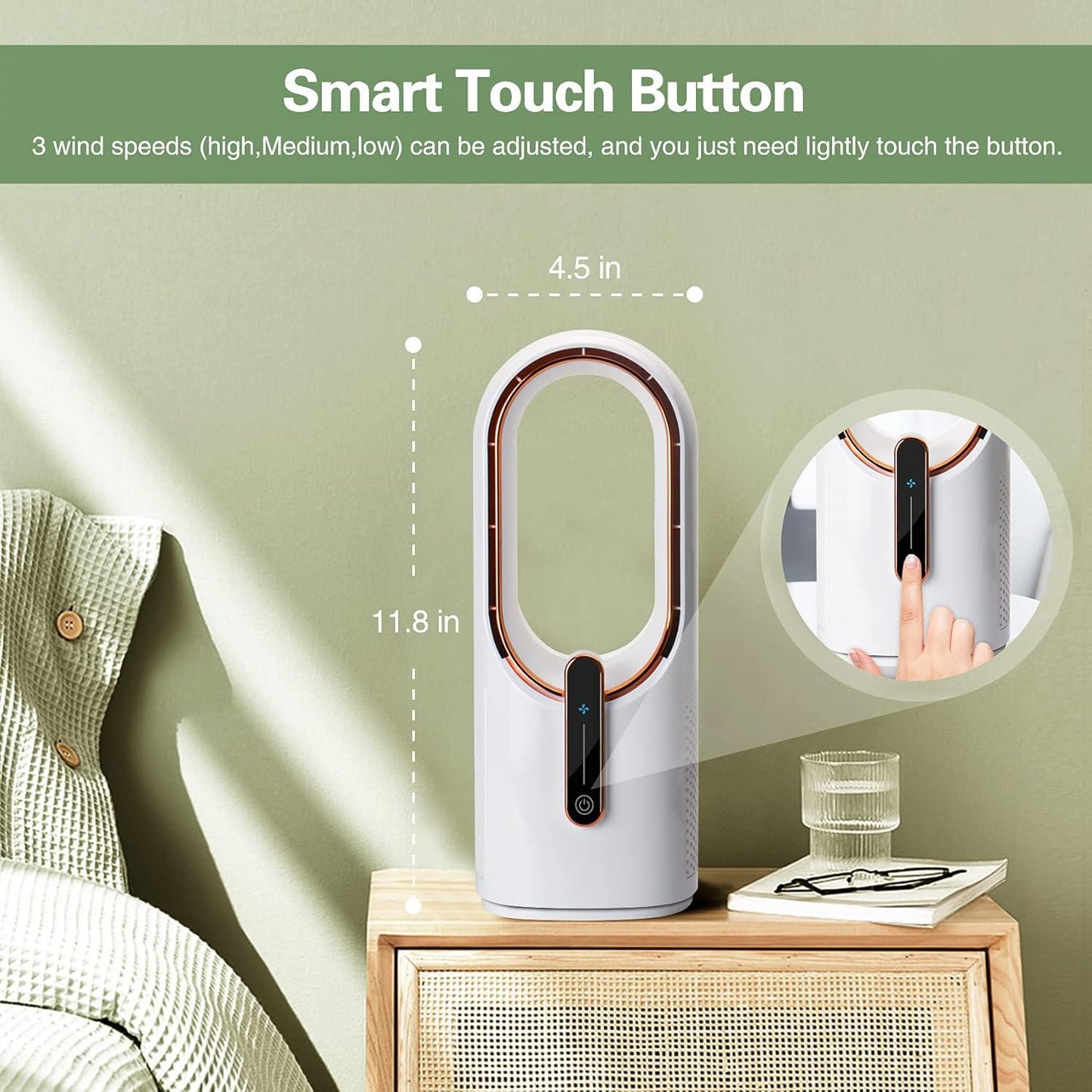 🔥 Top-Selling Bladeless Fan – Safe, Silent & Portable!