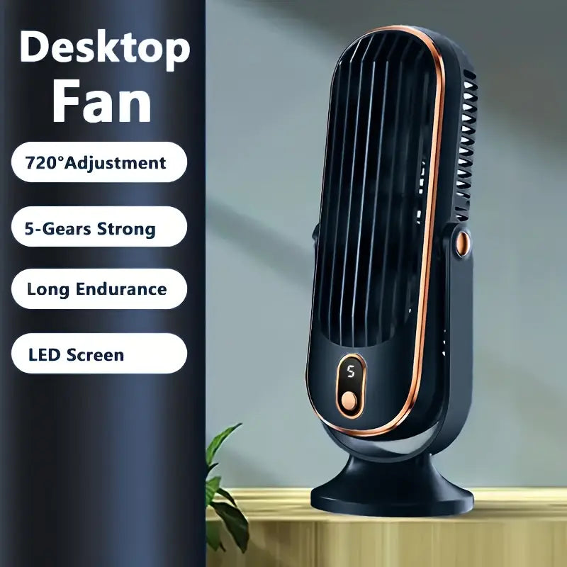 Desktop Fan – Dual Motor & Long Battery Life
